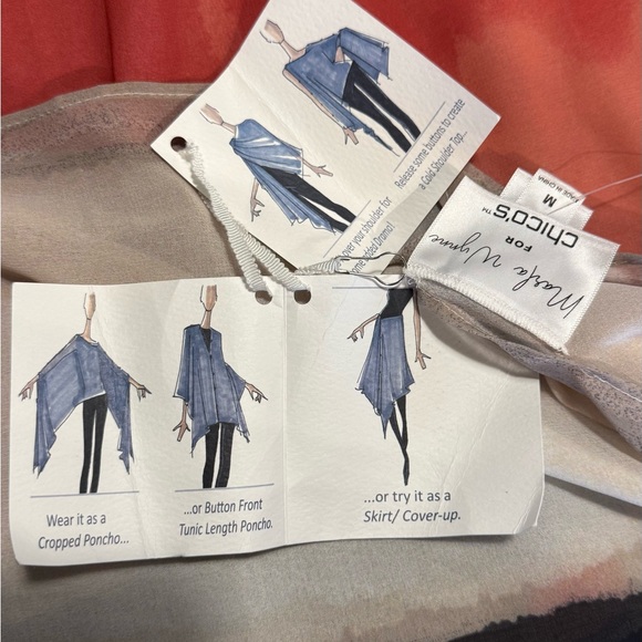 MARLA WYNNE FOR CHICO'S
Convertible Poncho NWT. Size medium. - Picture 3 of 6